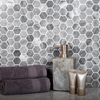 Apollo Tile Sample of Bardiglio Hexagon 11.3"x12" Marble Mosaic Tile APLSE99G08EC46 Sample